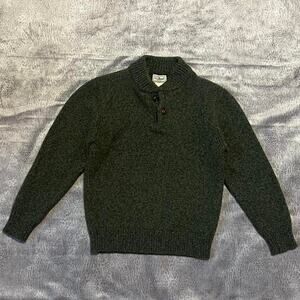 L.L. Bean Dark Green Cowl Neck Sweater